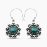 925 Sterling Silver Malachite Earrings