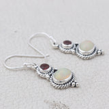 Natural Ethiopian Opal Silver Earrings