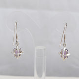 Natural Amethyst Silver Earrings