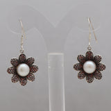 South Sea Pearl Silver Earrings