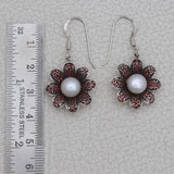 South Sea Pearl Silver Earrings