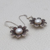 South Sea Pearl Silver Earrings