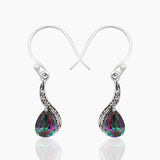 Natural Amethyst Silver Earrings