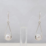 Natural Pearl Silver Earrings