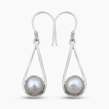 Natural Pearl Silver Earrings