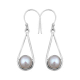 Natural Pearl Silver Earrings