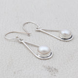 Natural Pearl Silver Earrings