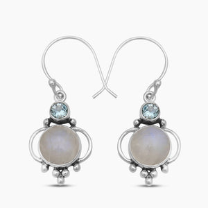 925 Silver Larimar Earrings