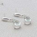 Blue Topaz Silver Earrings