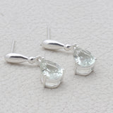 Blue Topaz Silver Earrings