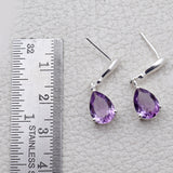 Blue Topaz Silver Earrings
