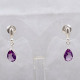 Blue Topaz Silver Earrings