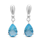 Blue Topaz Silver Earrings