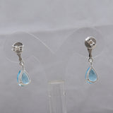 Blue Topaz Silver Earrings