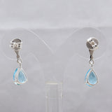Blue Topaz Silver Earrings