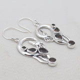 Green Peridot Silver Peacock Earrings