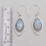 Natural Charoite Silver Earrings