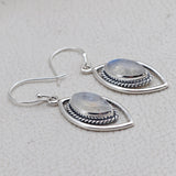 Natural Charoite Silver Earrings