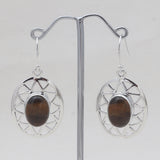 925 Sterling Silver Blue Larimar Earrings