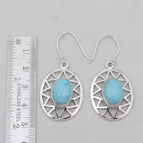 925 Sterling Silver Blue Larimar Earrings