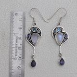 Multistone Silver Earrings