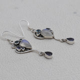 Multistone Silver Earrings