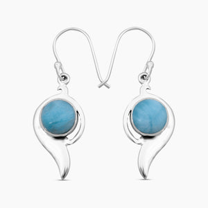 Larimar Silver Earrings