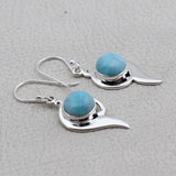 Larimar Silver Earrings
