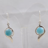 Larimar Silver Earrings