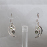 Natural Labradorite Silver Earrings