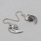 Natural Labradorite Silver Earrings