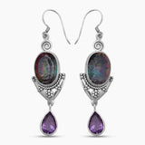 Mystic Quartz Silver Earrings