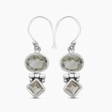 Smoky Quartz Silver Earrings