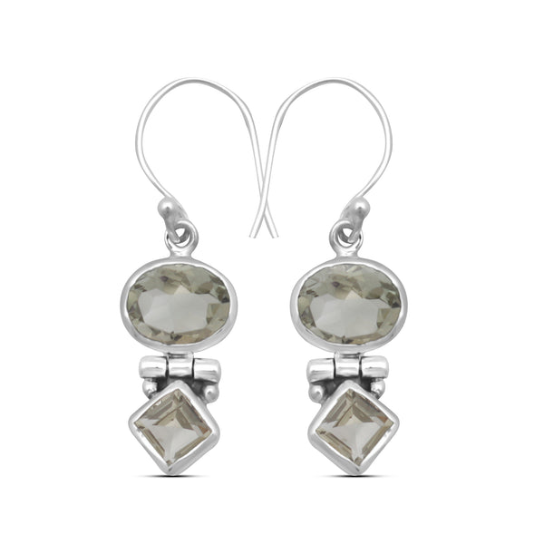 Smoky Quartz Silver Earrings