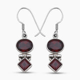 Smoky Quartz Silver Earrings