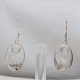 Natural Rainbow Moonstone silver Earrings