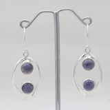 925 Sterling Silver Iolite Earrings