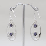 925 Sterling Silver Iolite Earrings
