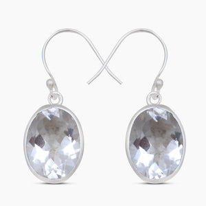 Smoky Quartz Silver Earrings