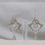 Rainbow Moonstone Silver Earring