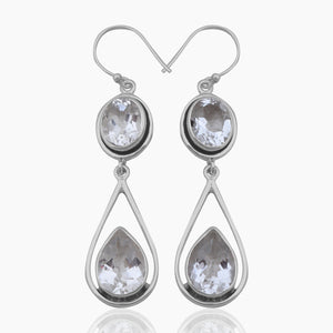 Mystic Quartz Silver Earrings