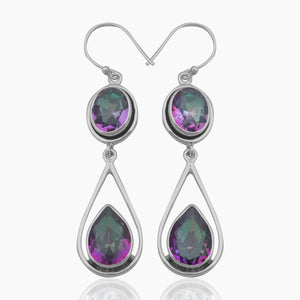 Mystic Quartz Silver Earrings