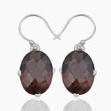 Natural Crystal Silver Earrings
