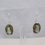 Natural Crystal  Silver Earrings