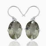 Natural Crystal Silver Earrings
