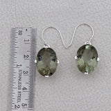 Natural Crystal  Silver Earrings