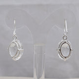 Natural Crystal  Silver Earrings