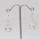 Smoky Quartz Teardrop Silver Earrings