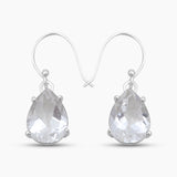 Smoky Quartz Teardrop Silver Earrings