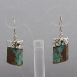 Natural Boulder Turquoise Silver Earrings